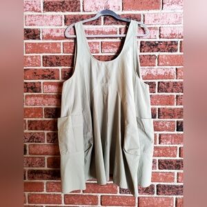 Free People Olive Green Sleeveless Tunic with Pockets